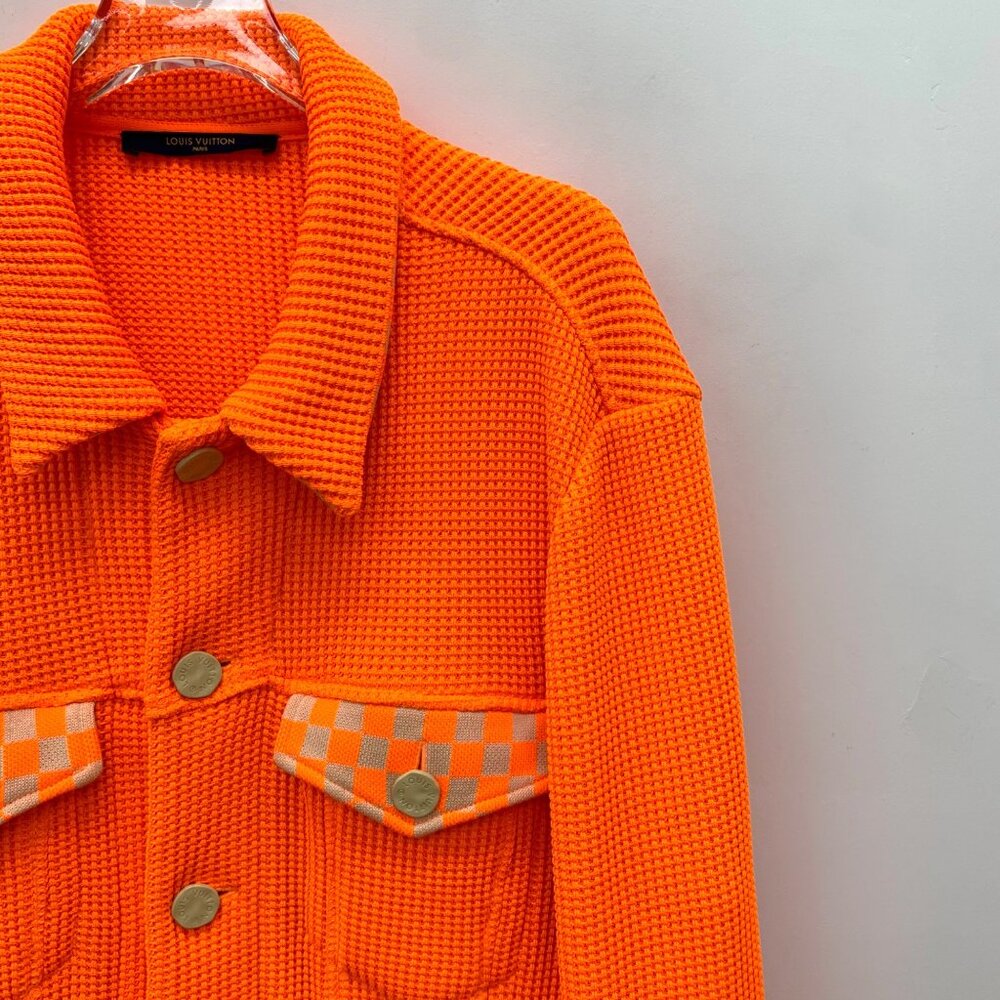 Louis Vuitton Orange Checkered Patchwork Jacket - image 3